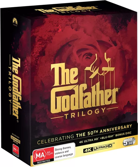 THE GODFATHER Trilogy 50th Anniversary Edition 4K Ultra HD + Blu-ray box set RB