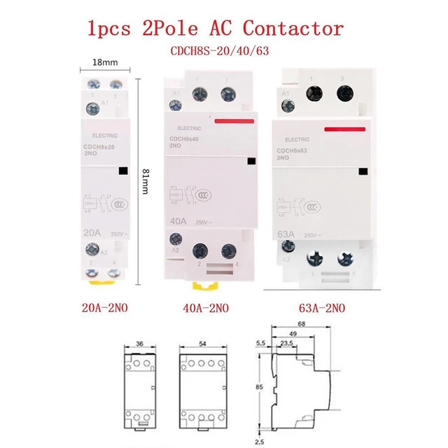 Pratique Contacteur 1PCS Modulaire Sans Bruit Smart 35mm din Montage sur Rail