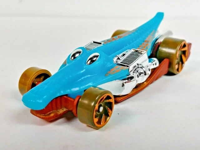 2020 Hot Wheels Street Beasts 4/10 #160 Croc Rod Aqua Blue RA6 Wheels 1/64 Loose