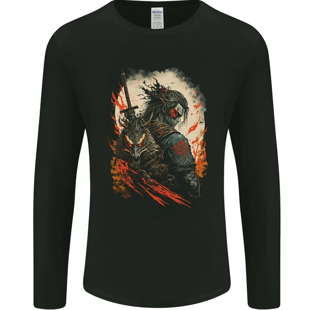 Dark Samurai Fantasy Warrior Mens Long Sleeve T-Shirt