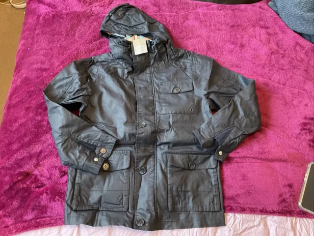 BNWT Next Boys Wax Style Coat age 9 years Blue