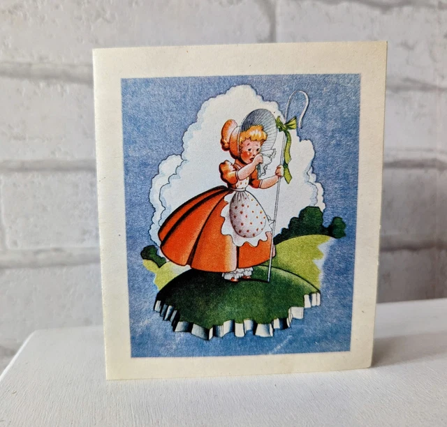 Vintage 1950's Mary Mary Quite Contrary Nursery Birthday Greeting Card EB3679