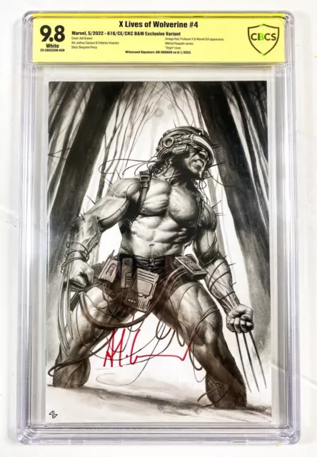 X Lives Of Wolverine #4 Signed Adi Granov B&W Virgin Exclusive Comic 9.8 Cbcs