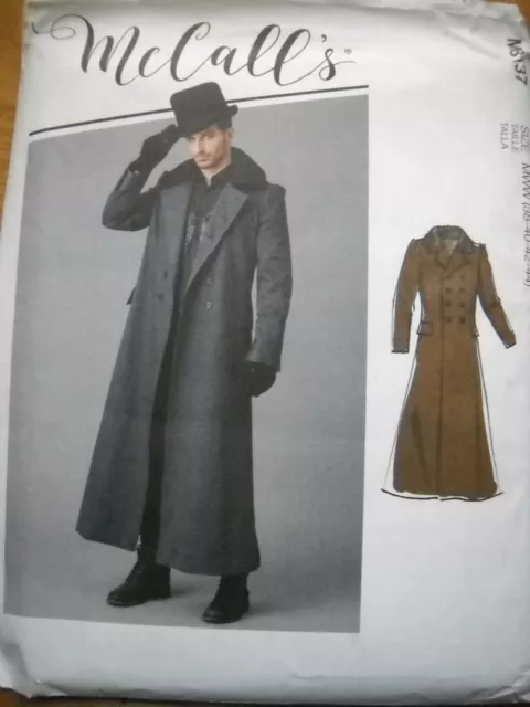 Coats Historic Costume Men's size 38-44 McCalls 8137 Sewing Pattern