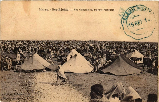 CPA AK MAROC BER-RECHID - Vue générale du marvhe Marocain (219059)
