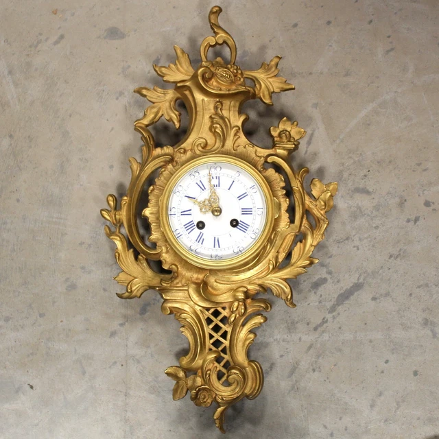 CARTEL OROLOGIO PENDOLO Napoleone III -IN BRONZO DORATO -EPOCA 800 - FUNZIONANTE