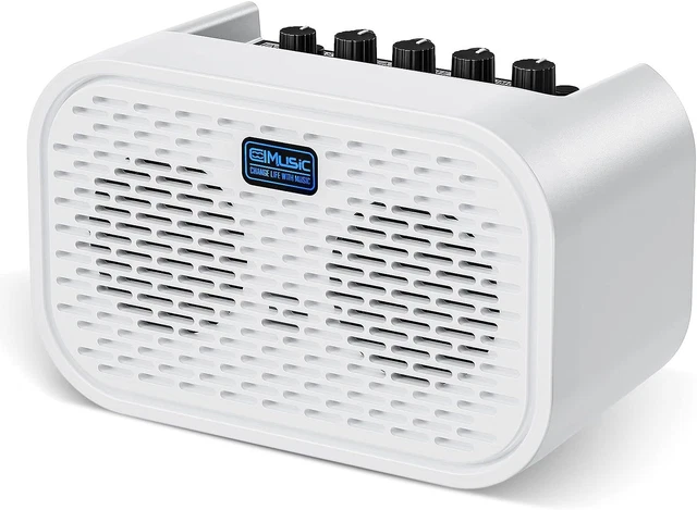 Mini 10 W Gitarrenverstärker, Lekato wiederaufladbarer E-Gitarrenverstärker, drei Band