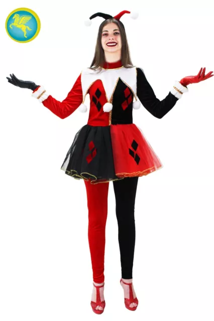 VESTITO COSTUME DI Carnevale-Halloween Evil Jolly Donna Taglie da