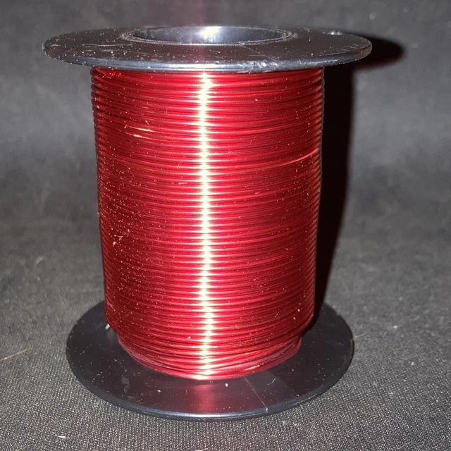 14 AWG Enameled Copper Magnet Wire - 40 Feet Spool For Coils, Windings, Crafts