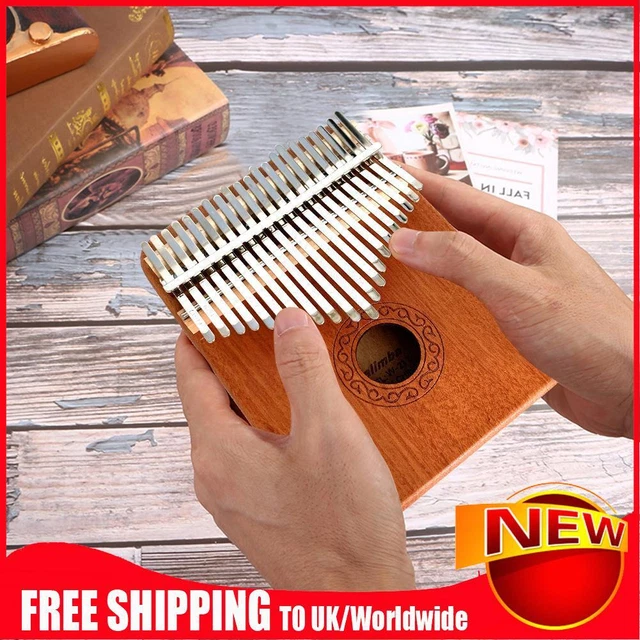 Mahogany 21 Key Kalimba Thumb Piano Mbira Musical Instrument Gift for Beginners