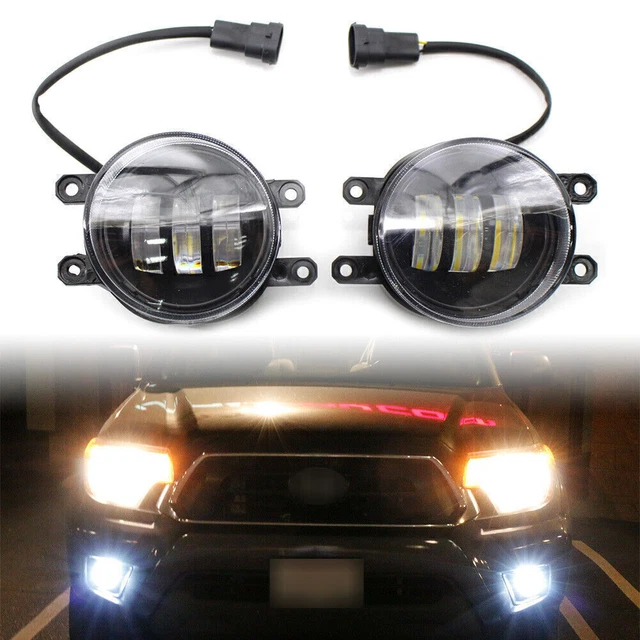 Fit Toyota Lexus Scion LED Fog Light Lamps Kit White/Yellow Bulbs 20W High Power