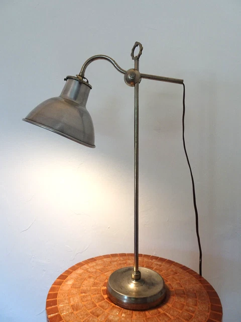 Lampe De Table Télescopique Vintage Années 1970, Style Space Age/Sputnik, Chromé Et Marron - Occasion