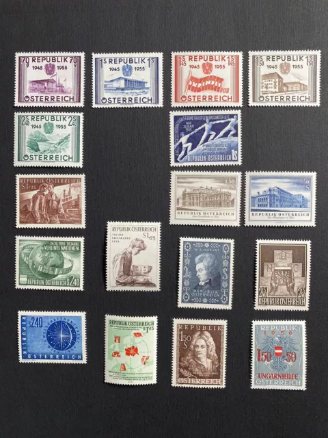 Österreich 🇦🇹 1955/56 MiNr. 1012 - 1016, 1018 - 1028, 1030, postfrisch