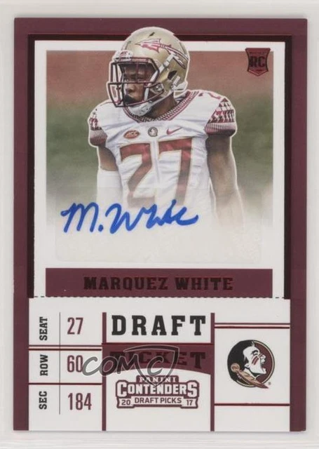 2017 Panini Contenders Draft Picks Ticket Red Foil Marquez White Rookie Auto RC