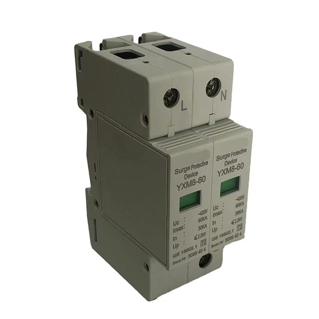 2P 60KA Dc Fotovoltaico Surge Protector / Lightnings Protezione Scaricatore Di