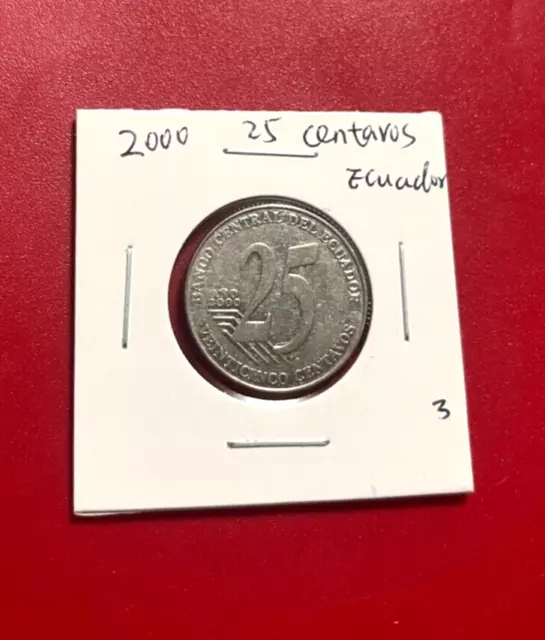 2000 25 Centavos Ecuador Coin - Nice World Coin