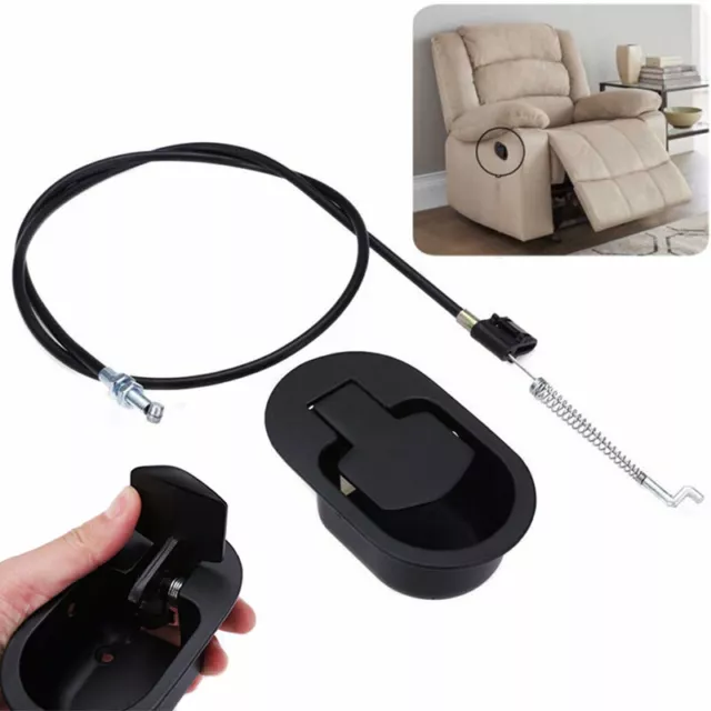 Alloy Sofa Recliner Handle & Cable Chair Couch Release Lever Trigger Replacement