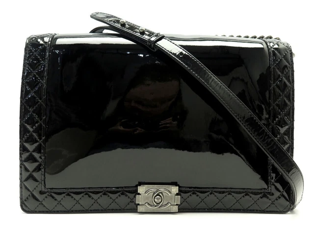 NEUF SAC A Main Chanel Boy Maxi Jumbo En Cuir Vernis Noir Bandouliere Bag 10000 EUR 3.364 90 PicClick FR