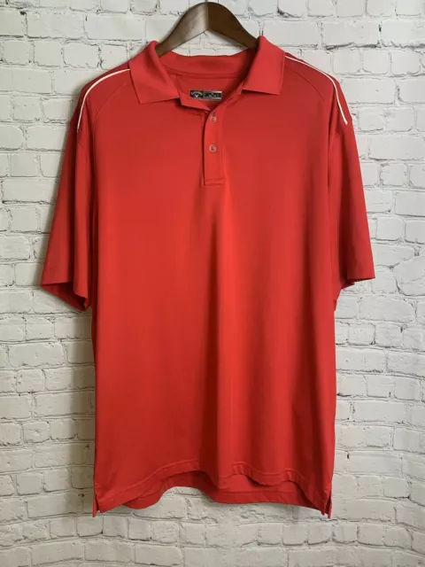 Calloway Mens Short Sleeve Golf Polo Shirt Red Size XL