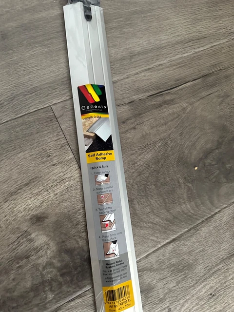 SELF ADHESIVE RAMP Genesis Aluminium Silver Threshold bar 0.9m £0.50 ...