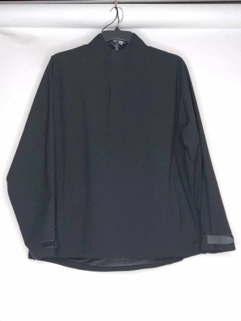 Cutter & Buck Mens Large Color Black Long Sleeve Fold Over Front Closure Shirt