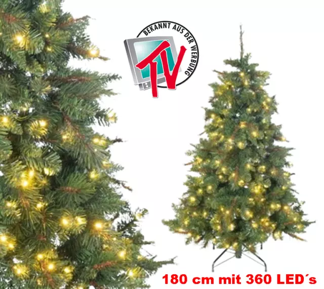 Künstlicher Weihnachtsbaum mit 360 LED`s + FB + Timer + Ständer 180 cm - 249 €