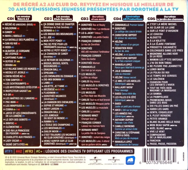 COFFRET 5xCD ALBUM DIGIPACK GENERATION DOROTHEE RARE COLLECTOR EXCELLENT ETAT 2