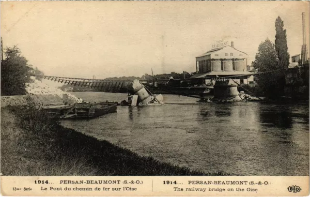 CPA PERSAN-BEAUMONT - Le Pont du chmemin de fer sur l'oise (107076)