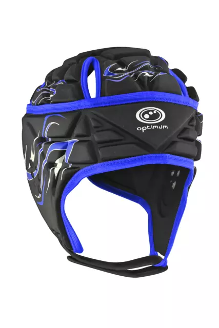 Optimum Inferno Headguard Blue Rugby Protective Gear Scrum Cap Kids Adult Sizes