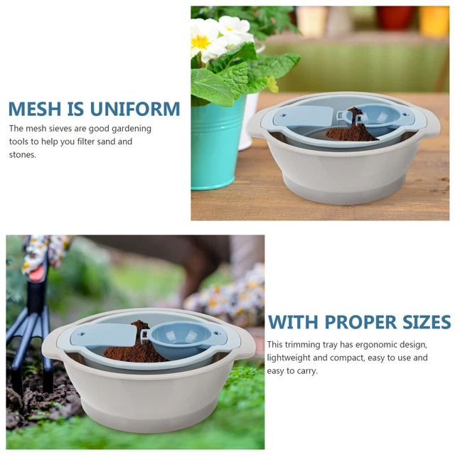 1 Set Garten Satting Pan Set Kunststoff Garten Mesh- Bildschirm Runde Mesh 5
