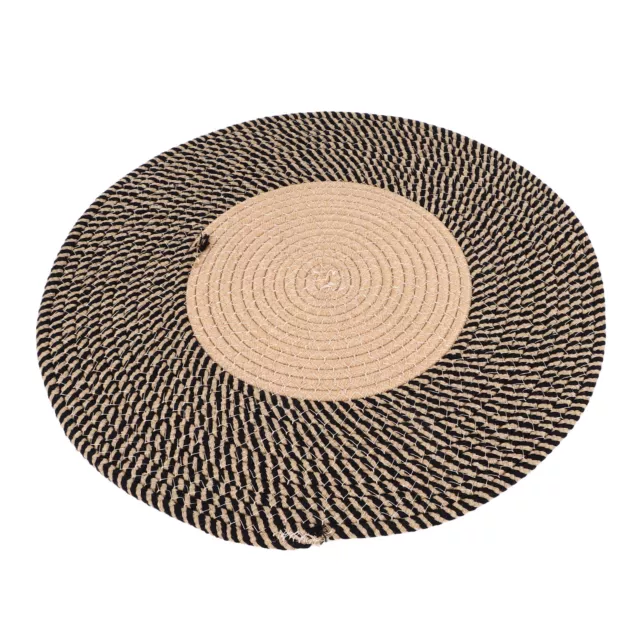 (45cm / 17.72in)Area Rug Nordic Style Retro Stylish Jute Braided Rug Round For