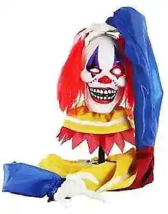 Haunted Hill Farm Animatronic Pop-Up Talking Clown Head 14" Clown Groundbreaker