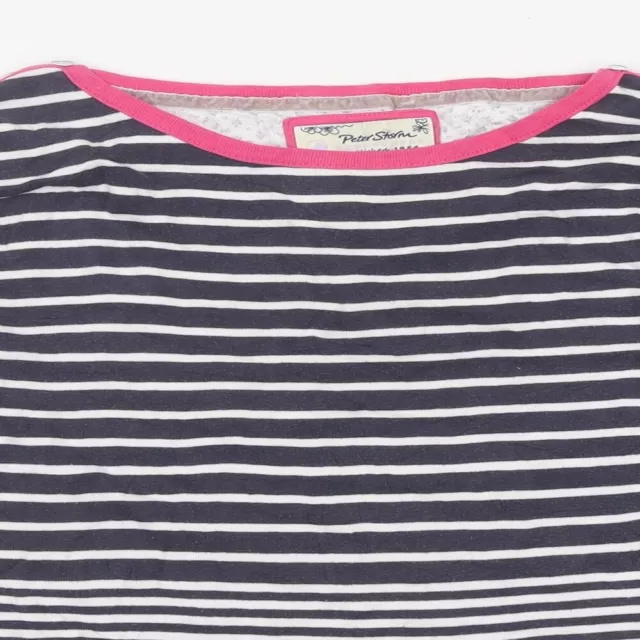 Peter Storm mehrfarbig gestreiftes Damen-T-Shirt aus Polyester Basic Größe 12 rund N 3