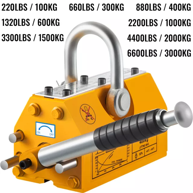 100/300/600/1000kg Heavy Duty Magnetic Lifter Steel Magnet Lift Hoist Crane