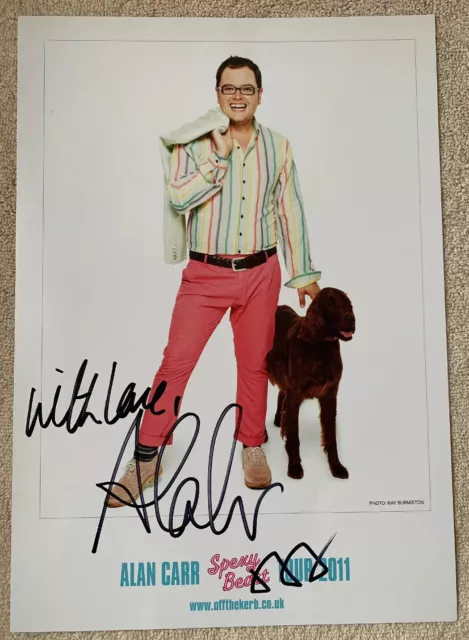 Alan Carr ‘Spexy Beast’ 2011 Tour Merchandise.Hand Signed 12 X 8 Autograph