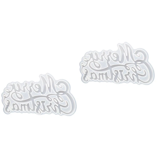 Set 2 Weiß Kieselgel Anhänger Silikonform Kind Weihnachtsharz