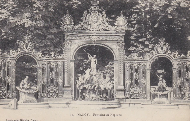 CPA 54 NANCY Fountain of Neptune