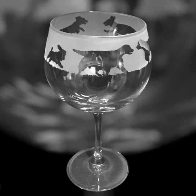 WELSH SPRINGER SPANIEL Frieze Boxed 70cl Glass Gin Balloon