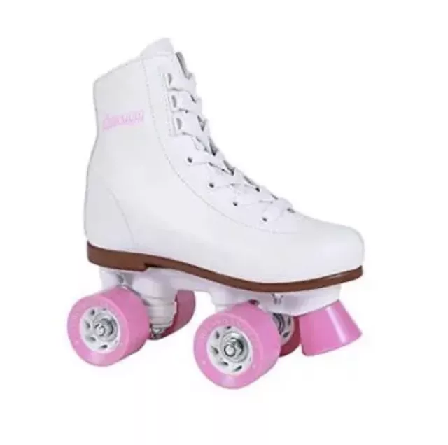 Chicago Girls Rink Roller Skate - White Youth Quad Skates - Size 3 3, 2