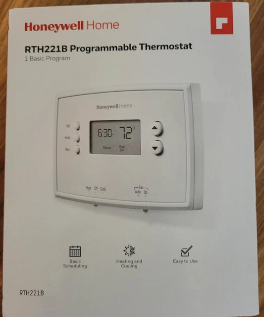 NEW HONEYWELL HOME RTH221B Programmable Thermostat White 1 Basic
