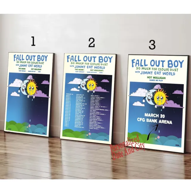 Custom Fall Out Boy Concert Tour 2024 Poster