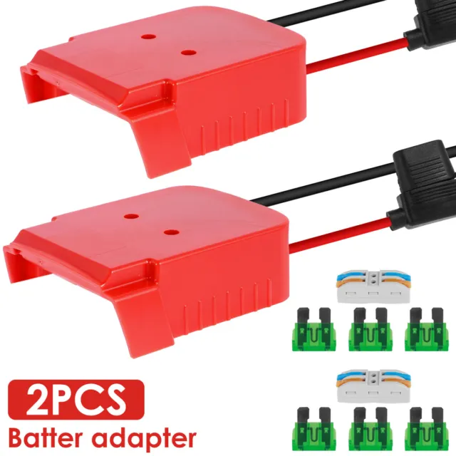 2X DIY Adapter Power Wheel Compatible With Milwaukee M18 Battery 18V Dock Power☤