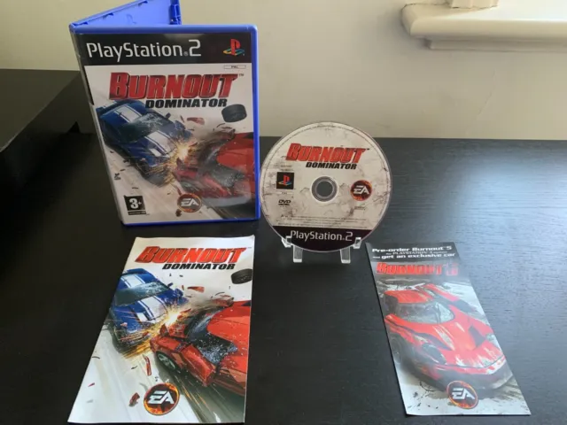 Burnout Dominator Playstation PS2 manuale videogioco di corse PAL *cond nuovo di zecca*