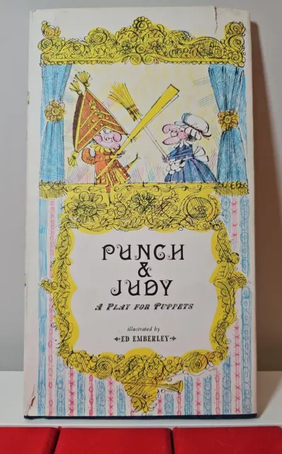 1965 Punch & Judy A Play For Puppets Signed Auto 5th Printing Ed Emberley DOG🐶