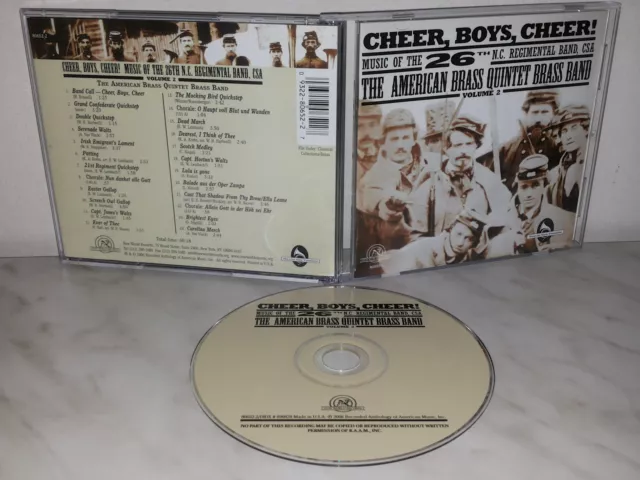Cd Cheer, Boys, Cheer - Music Of The 26 N.c. Regimental Band, Csa - Volume 2