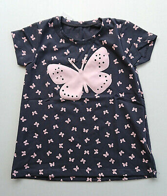 Kids Girls Tunic Top Age 8 Grey T-shirt Summer SALE Children Clothes Butterfly