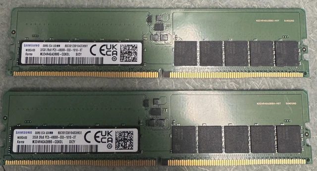 2 X SAMSUNG PC5 32GB 2Rx8 DDR5 4800B SA0-1010-XT M324R4GA3BB0
