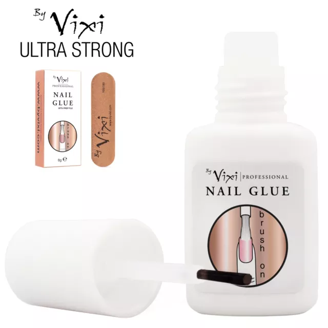 Vixi 8g Nail Glue with Brush 💖 EXTRA STRONG 💖 Professional False Tip Quick 💖