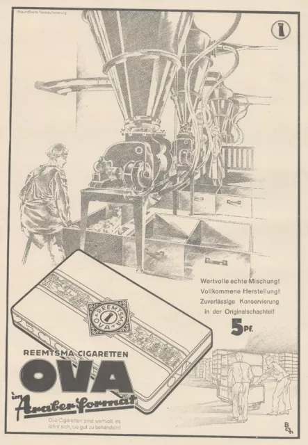 J1300 Reemtsma Cigaretten OVA - Pubblicità grande formato - 1929 Old advertising