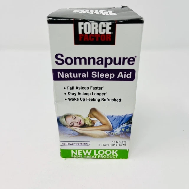 Ayuda natural para dormir Force Factor Somnapure 30 tabletas CADUCIDAD 03/23
